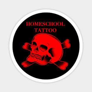 HomeSchoolTattoo Skull and Crossbones Magnet